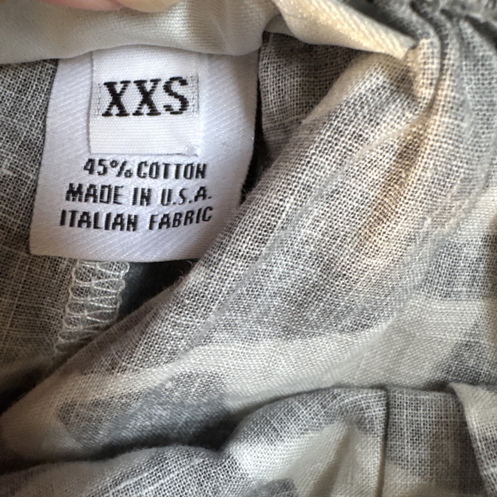 Bryn Walker Xx-Small Linen Vacation Cropped Pull On Pants Leaf Vacation Tropical - Picture 7 of 12
